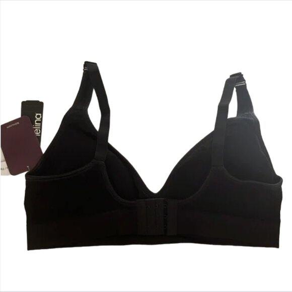 NWT Felina Deep V Bralette black unlined wireless size XL - Picture 4 of 5